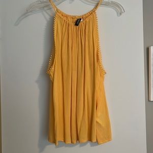 H&M Divided Yellow Halter Tank Top